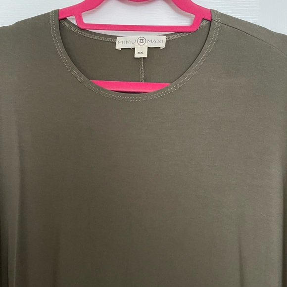 Mimu Maxi asymmetrical olive edge frock dress sold out - Picture 5 of 11